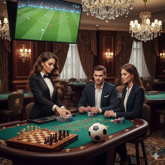 悠扬棋牌对弈场景